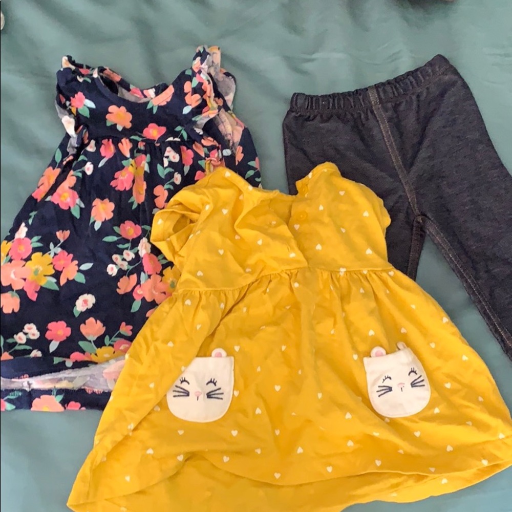 Carters dress/shirts and jeans!